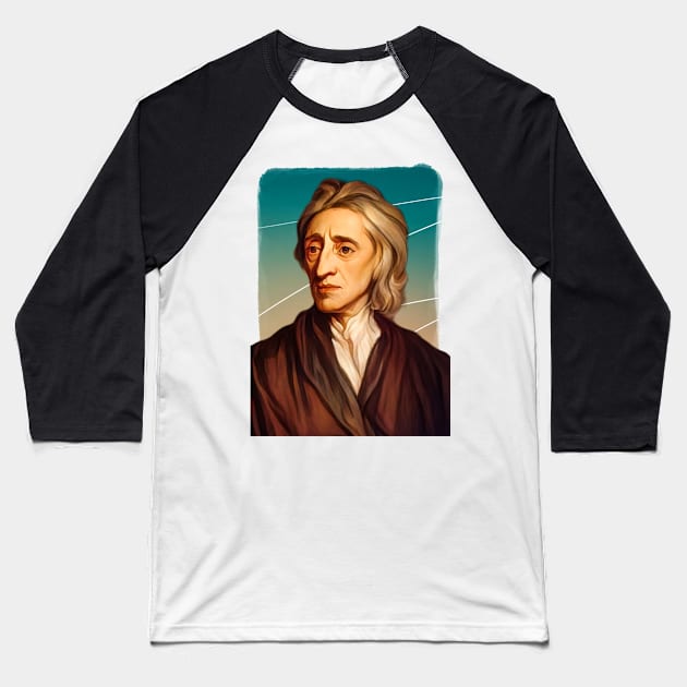 English Philosopher John Locke illustration Baseball T-Shirt by Litstoy 